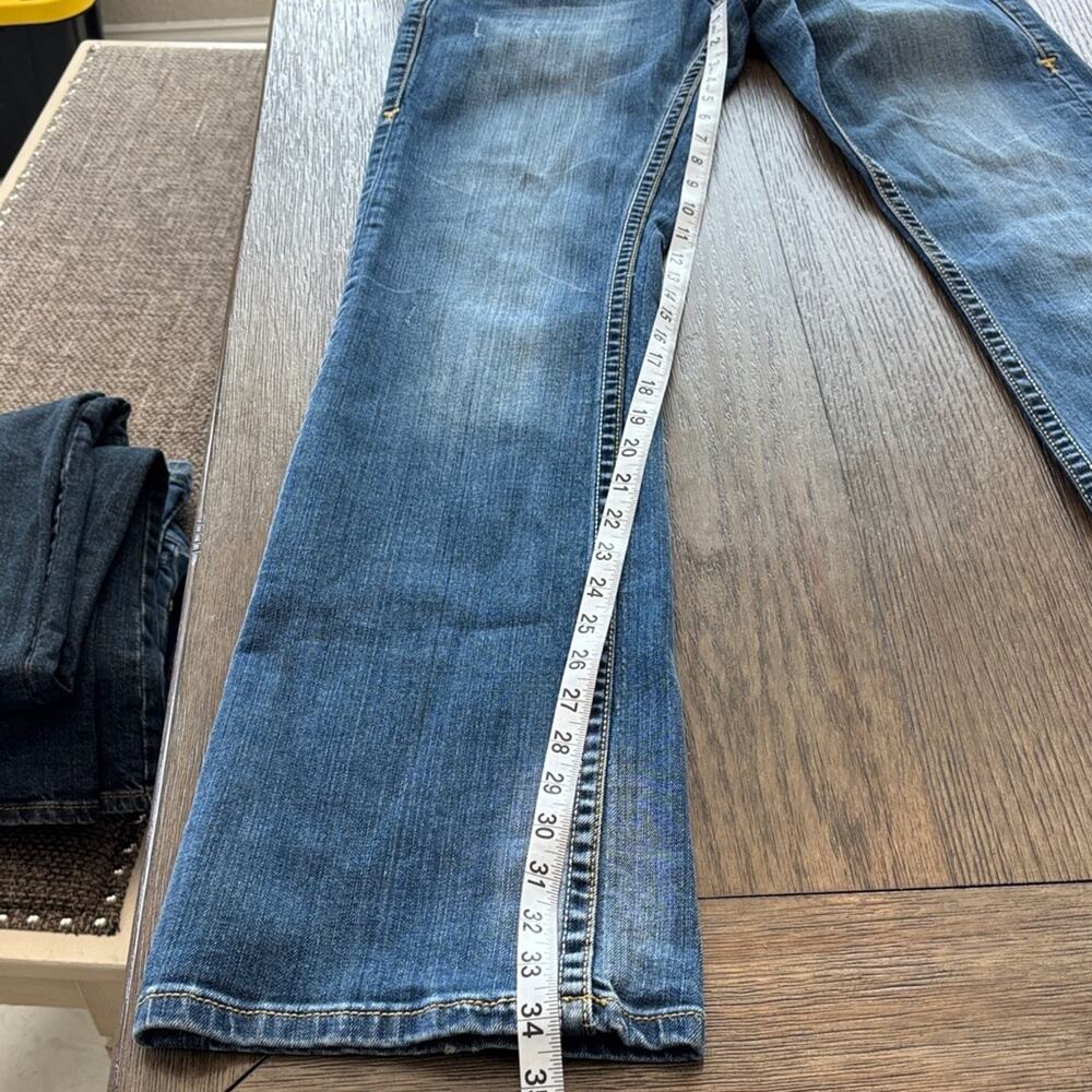 Cowgirl Tuff Classic Straight Leg Blue Jeans 28x35 - Picture 13 of 16